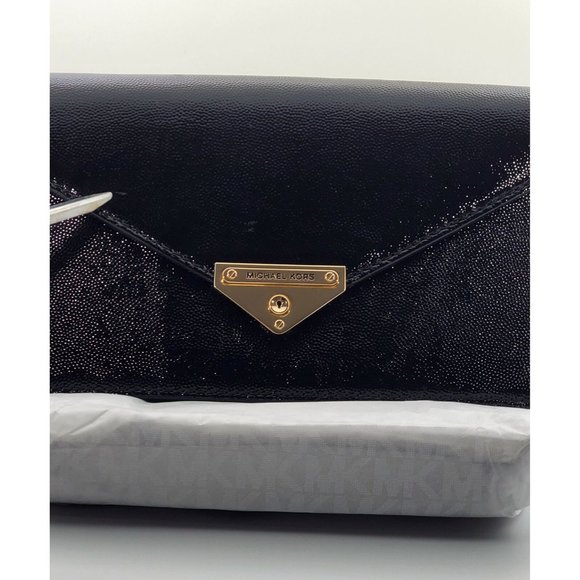 New Michael Kors Grace Small Patent Leather Envelope Clutch $178.00 - Picture 3 of 6